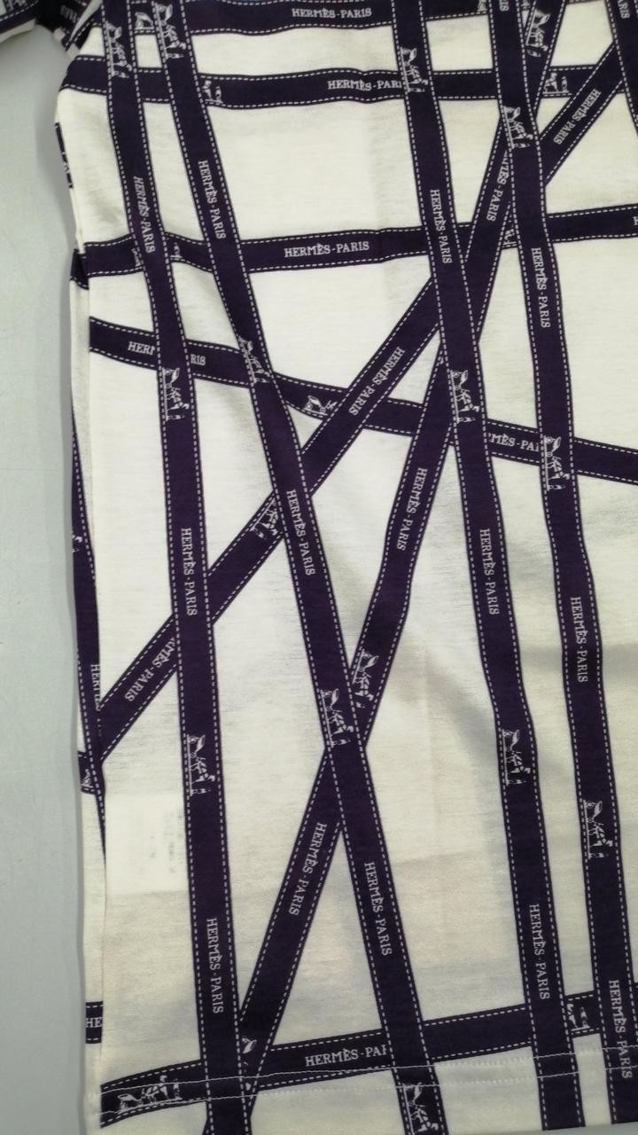Hermes ME Cotton T-Shirt Top, Size M, 24cm Sleeve, 38in Length