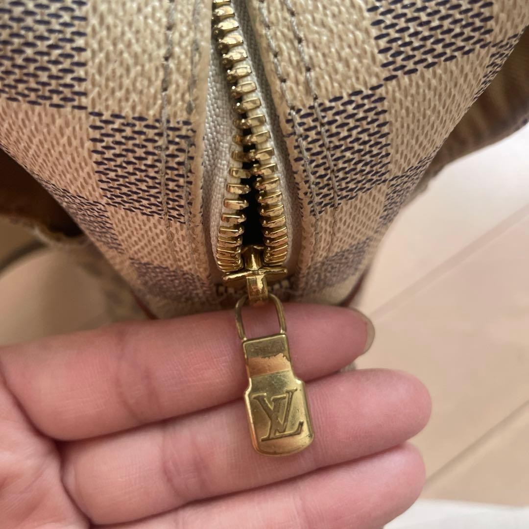 Auth LOUIS VUITTON Damier Azur Naviglio Shoulder Bag Used