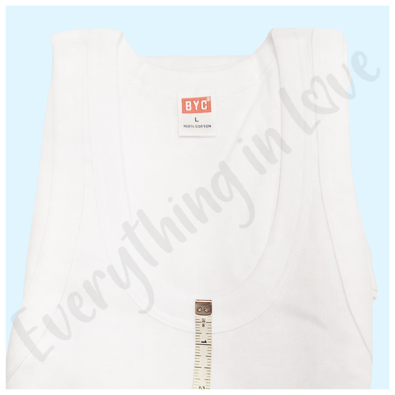BYC 3 Pack Men 100% Premium Soft Cotton Tank Top Undershirts A Shirts Inner Wear