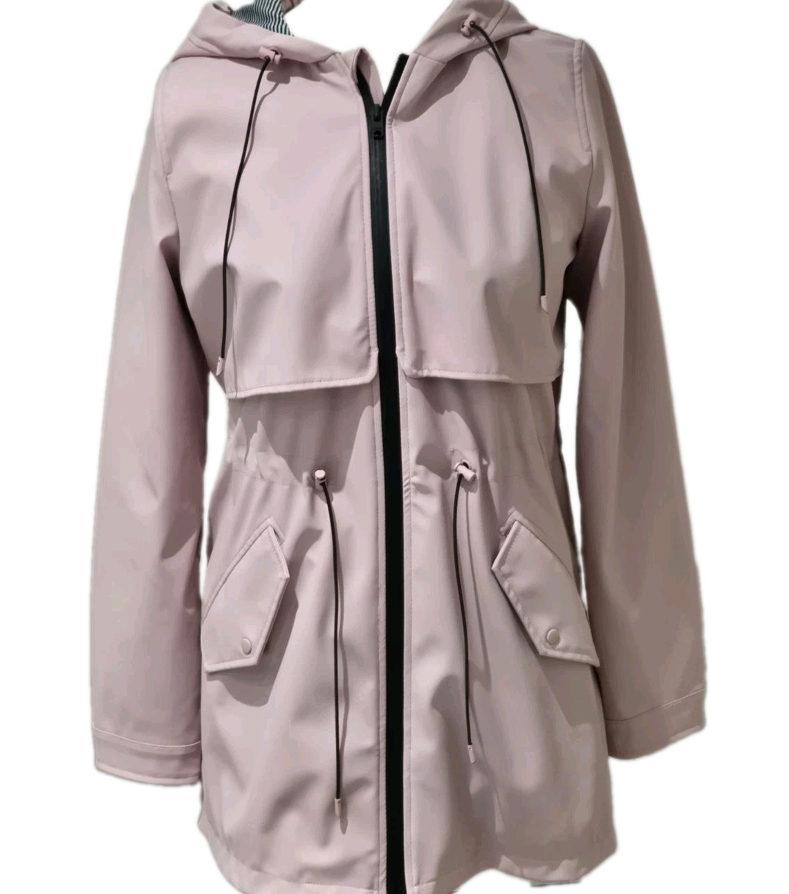 Only Onlrace Raincoat woman Pink UkS Hooded Fully Lined spring Casual Wear
