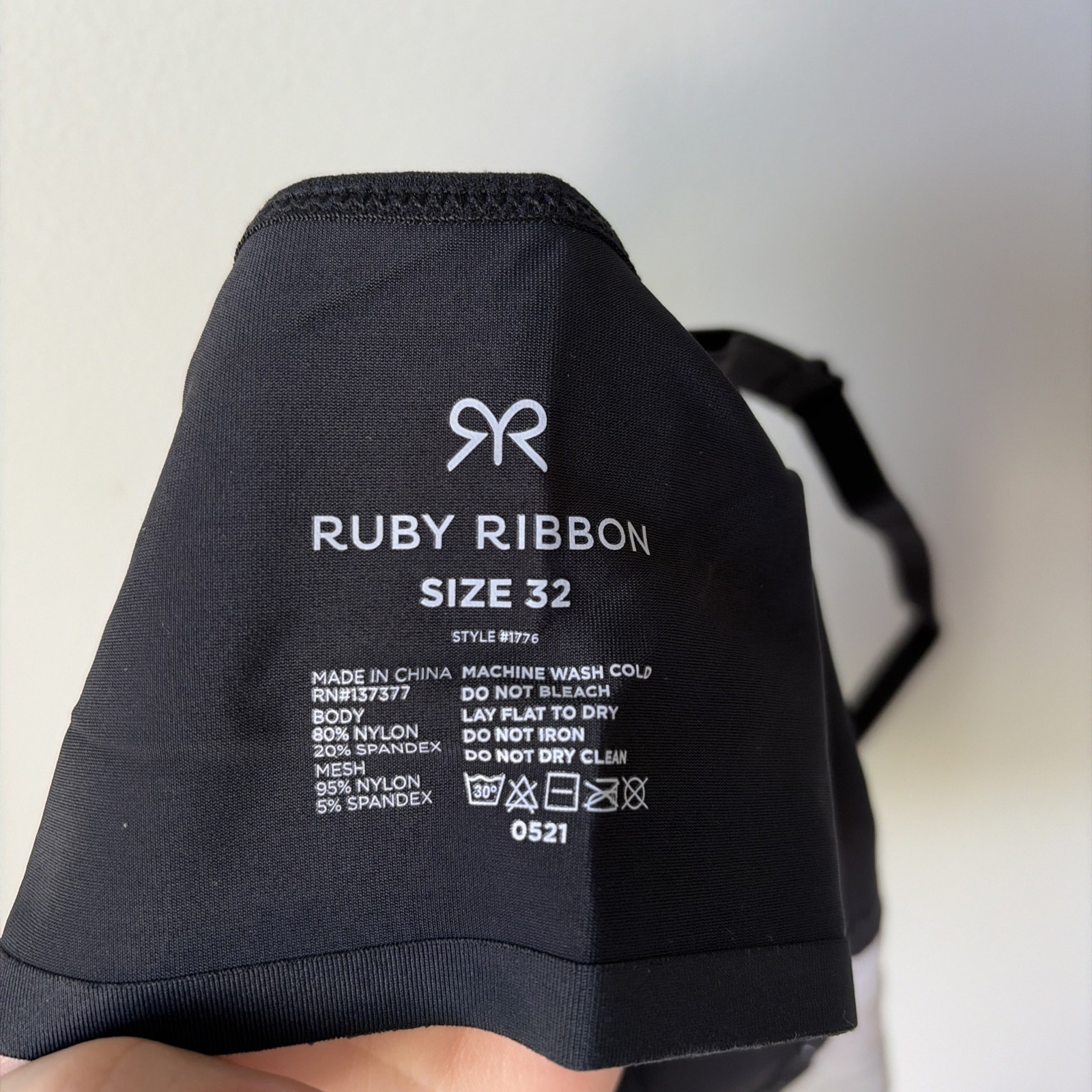 NEW- RUBY RIBBON LACE SECOND SKIN DEMIETTE Black Womens Size 32