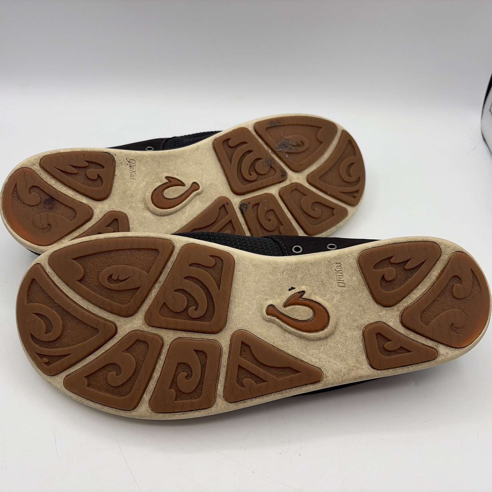Olukai Men’s Nohea Moku Boat Shoes Slip On Sneakers Black Size 11 US