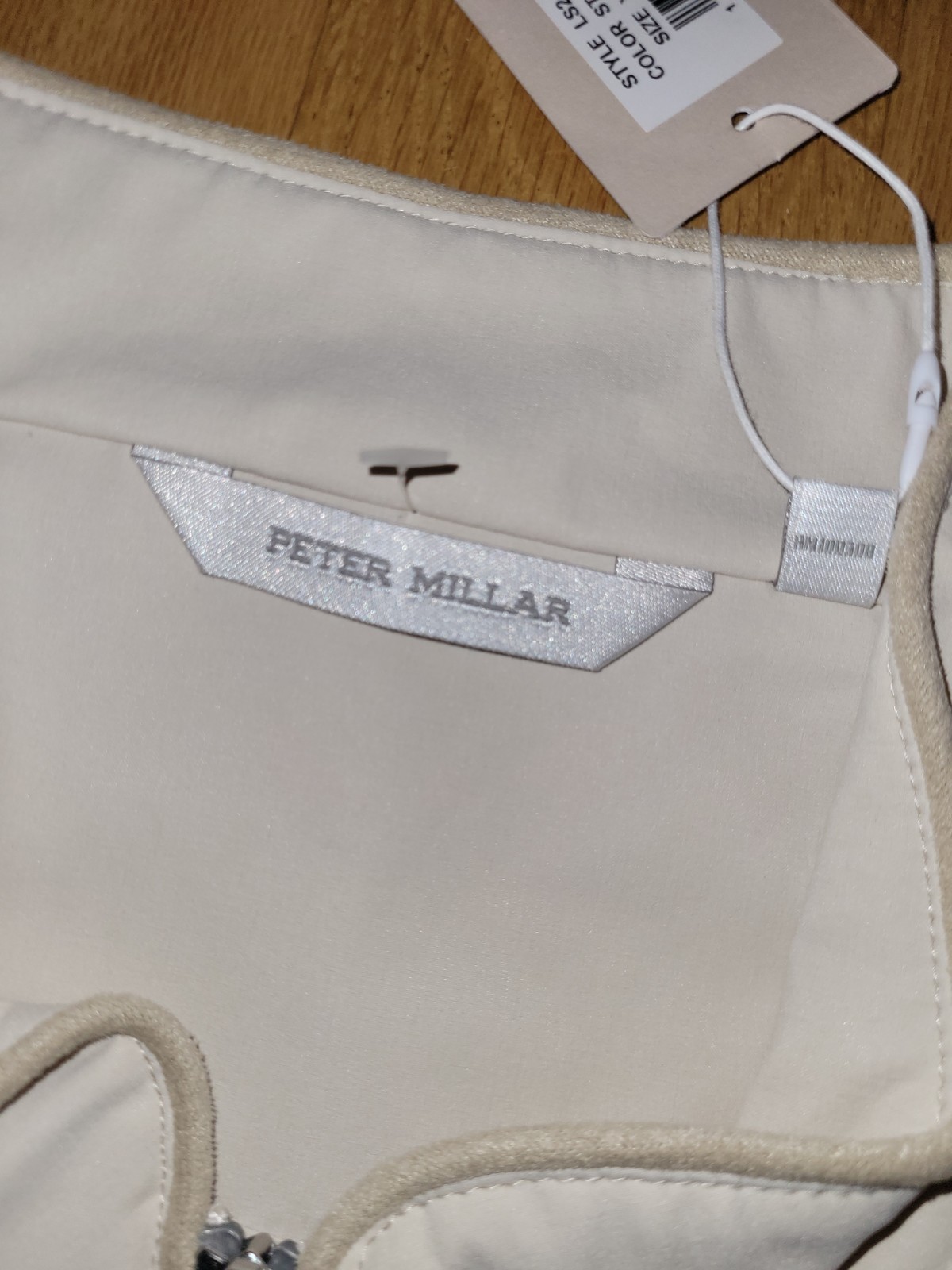 Peter Millar Surge Full Zip 100% Polyester Golf Vest Stone Women’s Size XXL