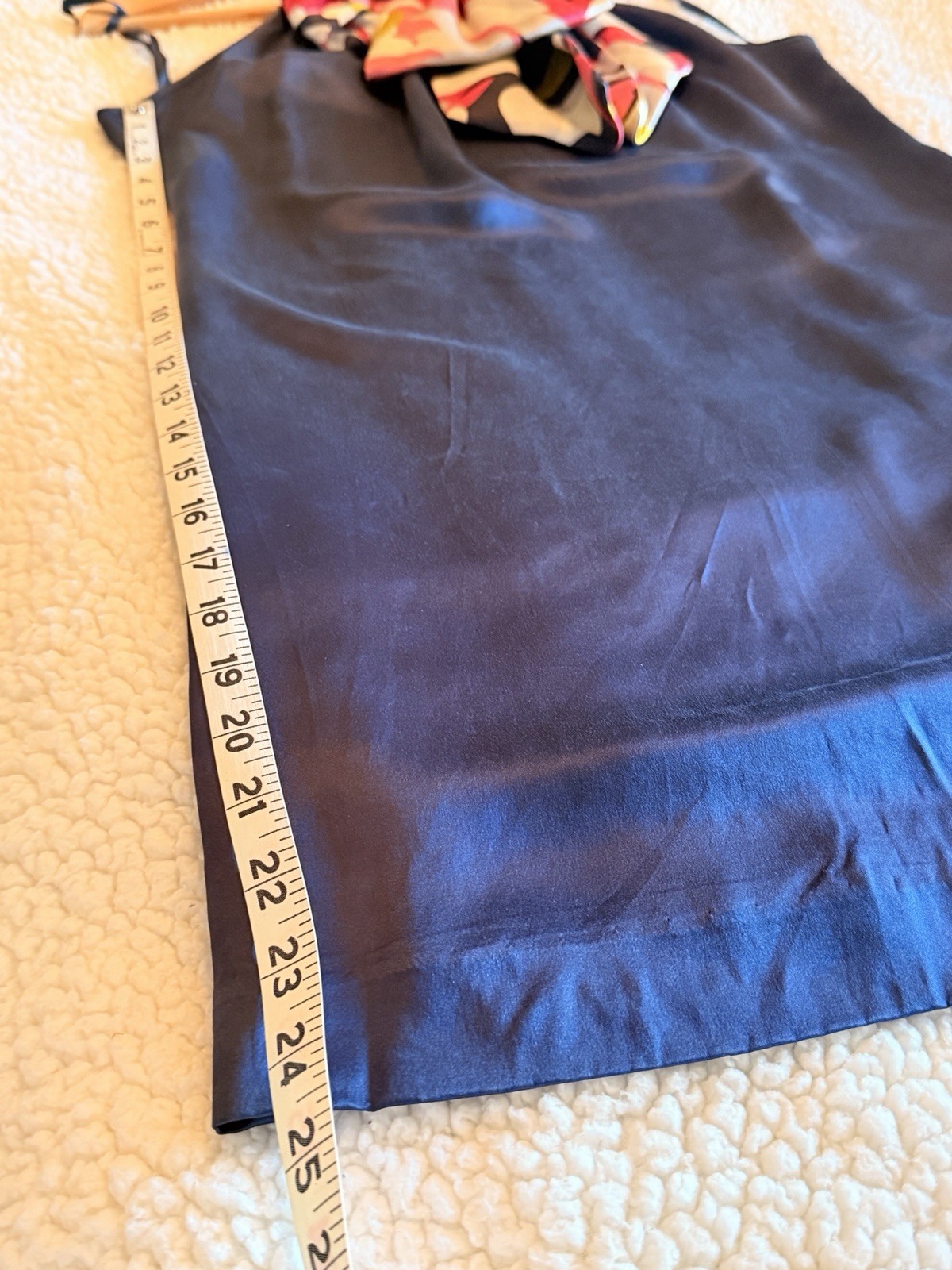 TED BAKER 100% Silk Womens Halter Bow Blue Dress Size 1 US 2-4