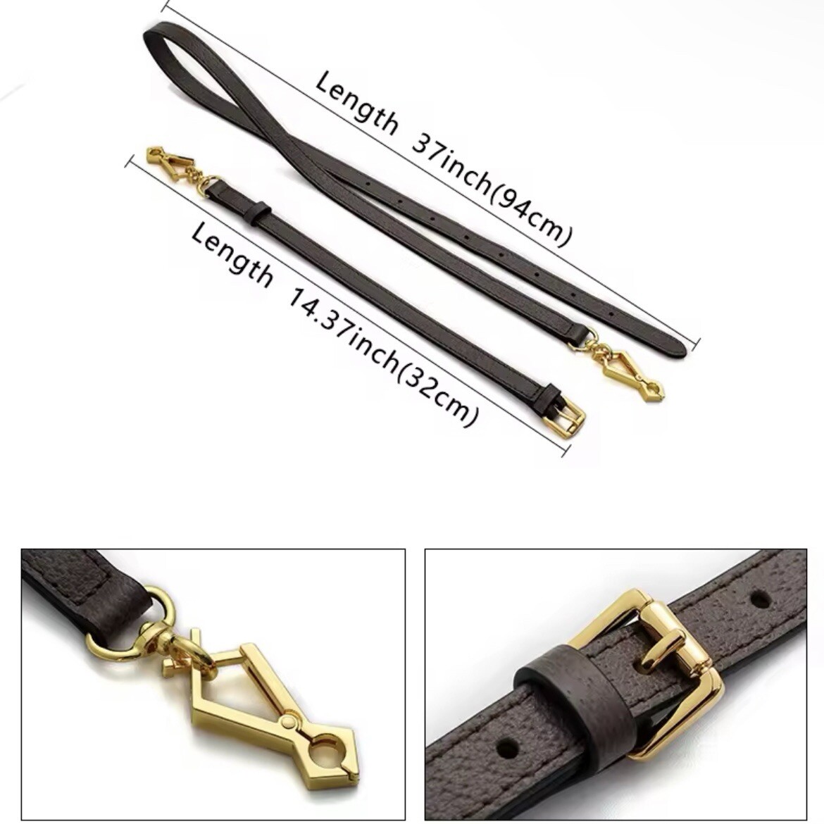 Genuine Leather Crossbody Shoulder Strap Replacement For Gucci Bag