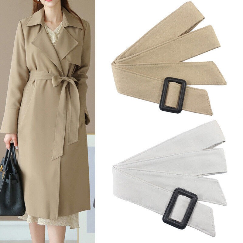 Waist Belt Waistband Buckle Replacement for Decorated Trench Overcoat Coat