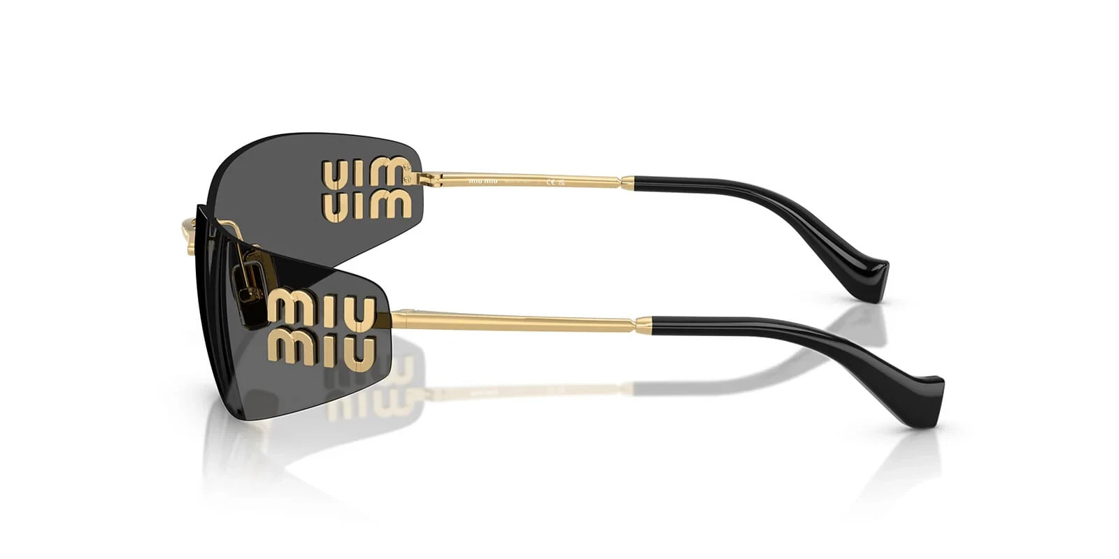 MIU MIU MU A51S 5AK5S0 Gold Grey Women’s 75 MM Sunglasses