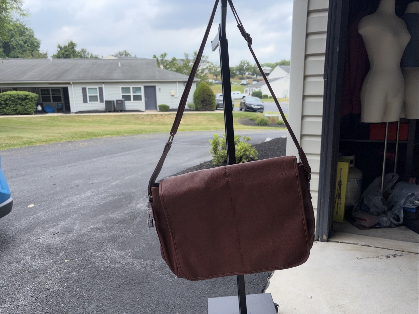 ALDO Messenger Bag Camel Brown Faux Leather