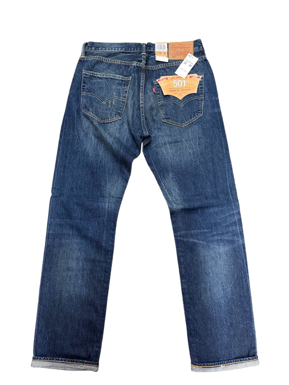 Levi’s Men’s 501 Original to Fit Selvedge Jeans Color Blue 005012402