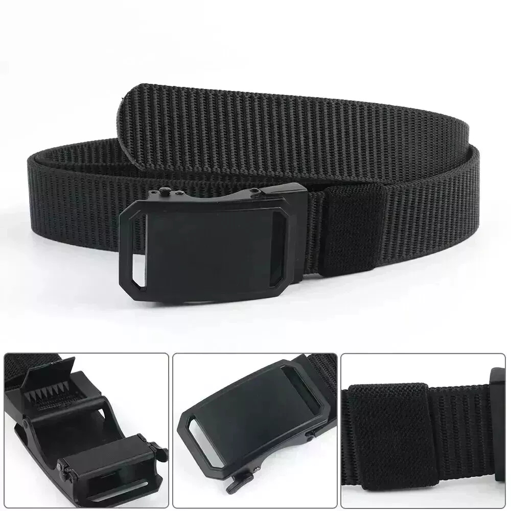 Mens Ratchet Belt Nylon Web Belts for with Automatic Slide Buckle Tactical belt