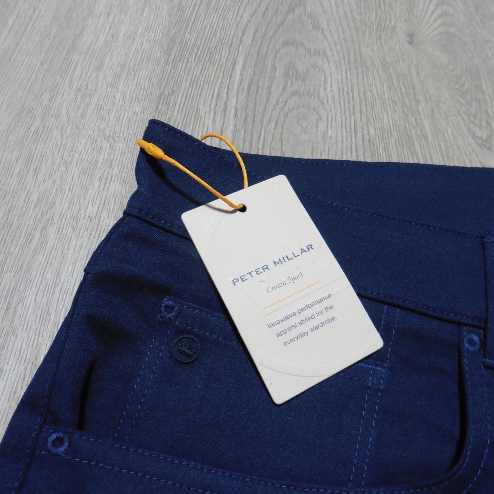 PETER MILLAR Mens 33 X 32 PANTS EB66 NAVY PERFORMANCE GOLF 5-POCKET ME0EB66FB