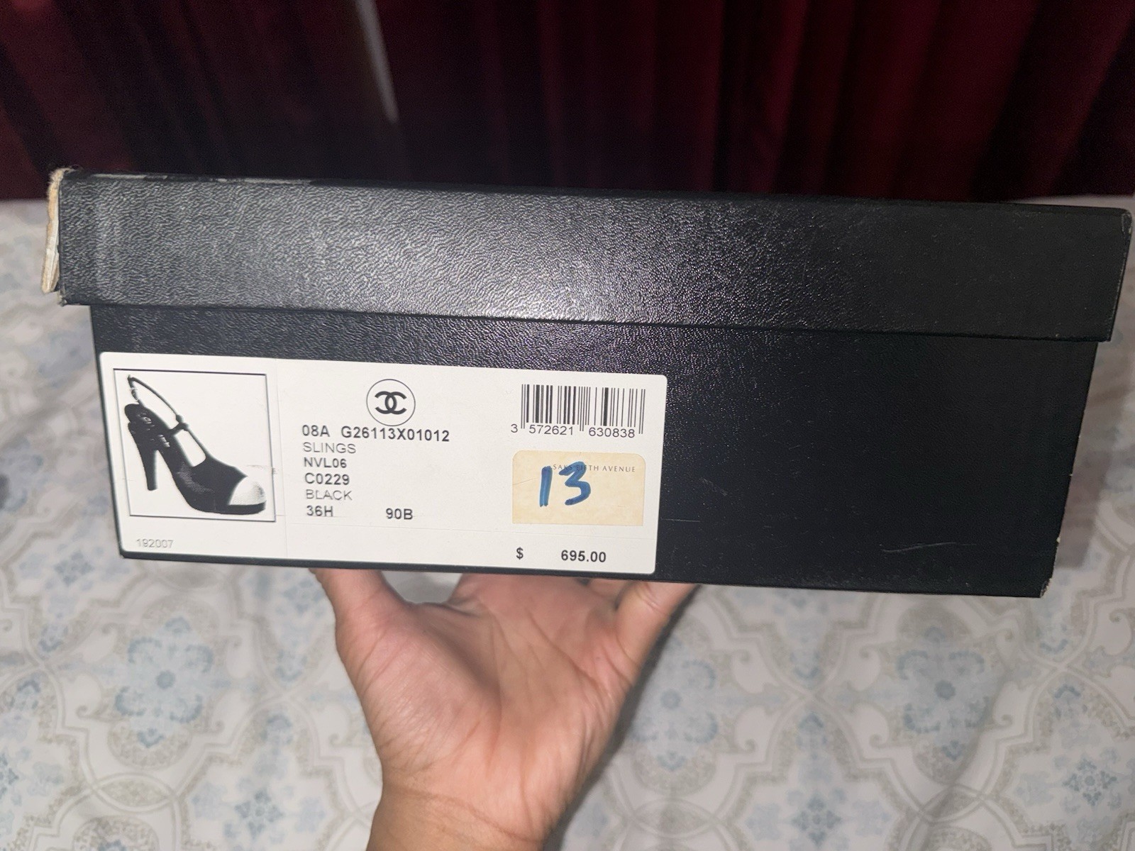 Vtg 2008 Chanel Black Bicolor Patent Leather Heels 36.5 *See Description*