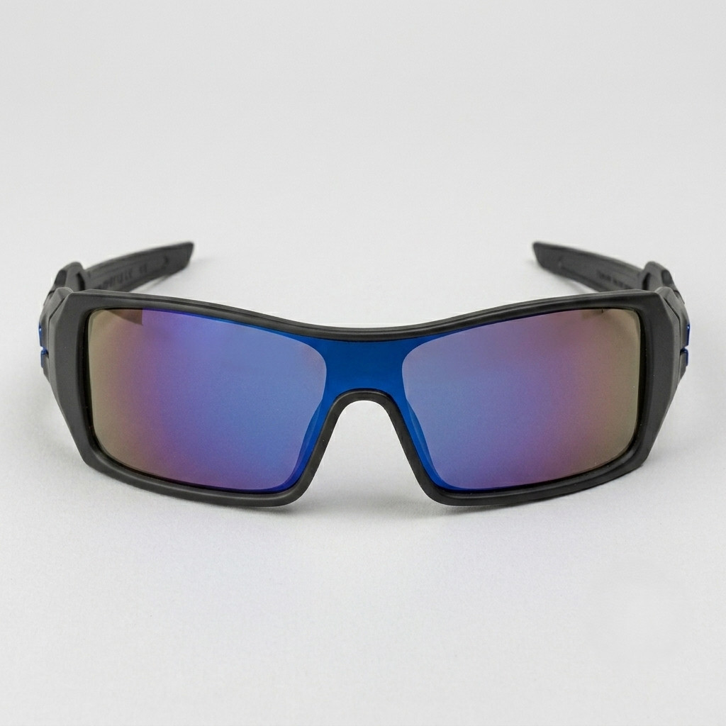 Oakley Men’s Oil Rig Sunglasses Black blue Design Polarized UV400