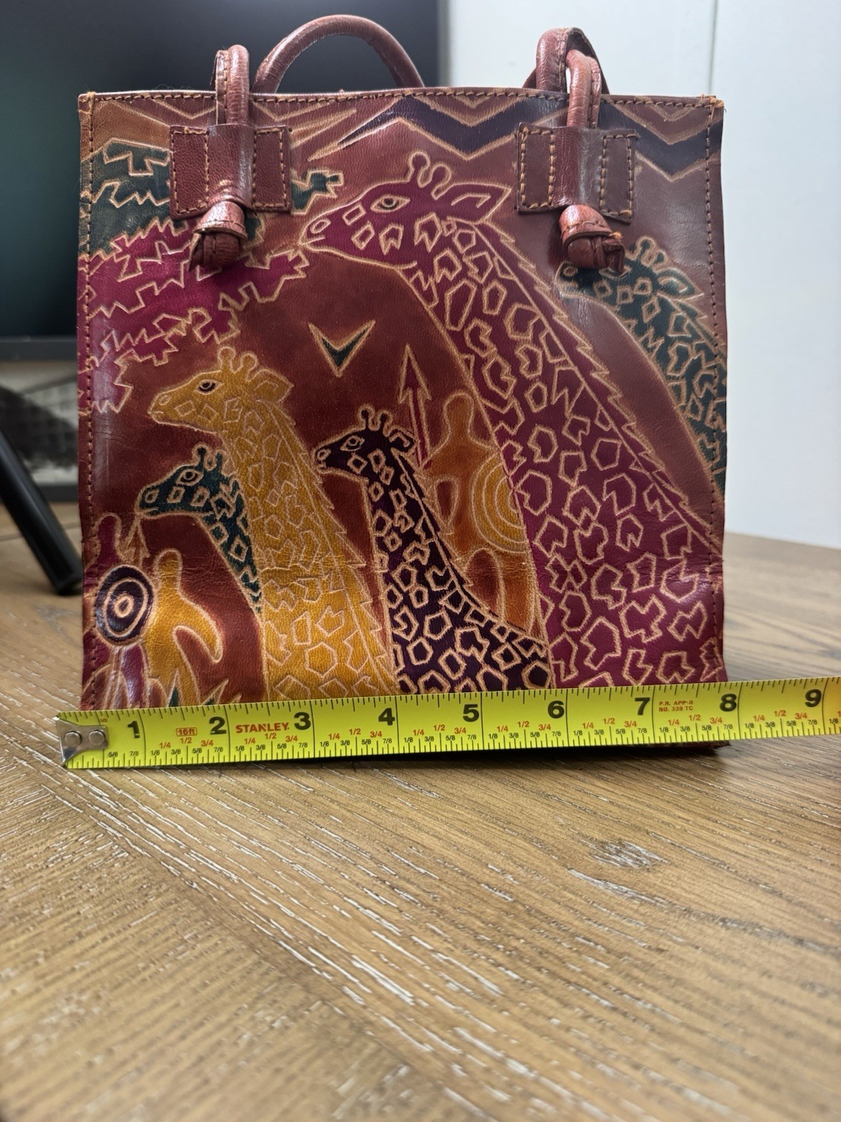 Print Gallery Mediterranean Trading Co Giraffe Hand Painted Tote Bag
