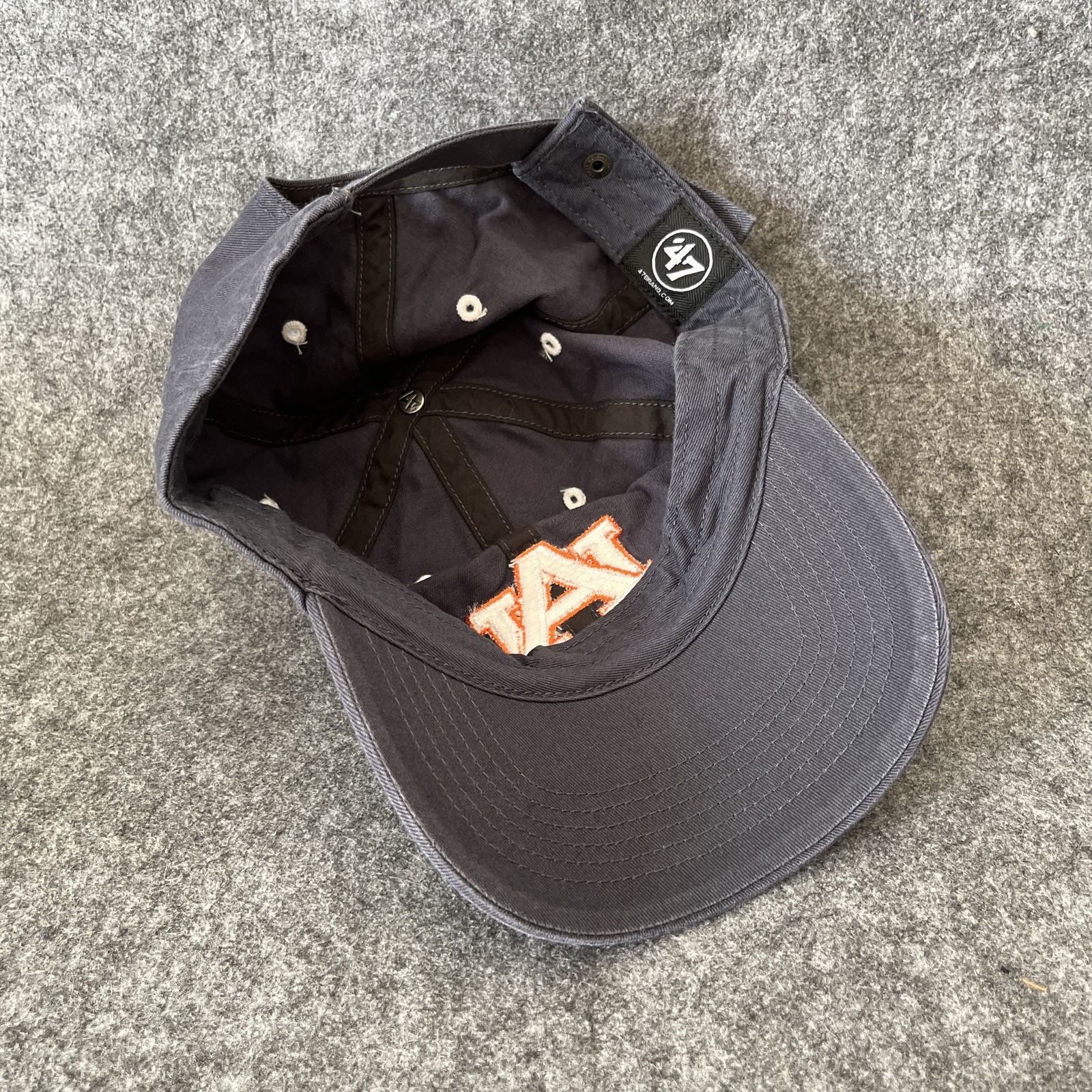 ’47 Auburn University Baseball Cap Strapback Charcoal Grey One Size NCAA