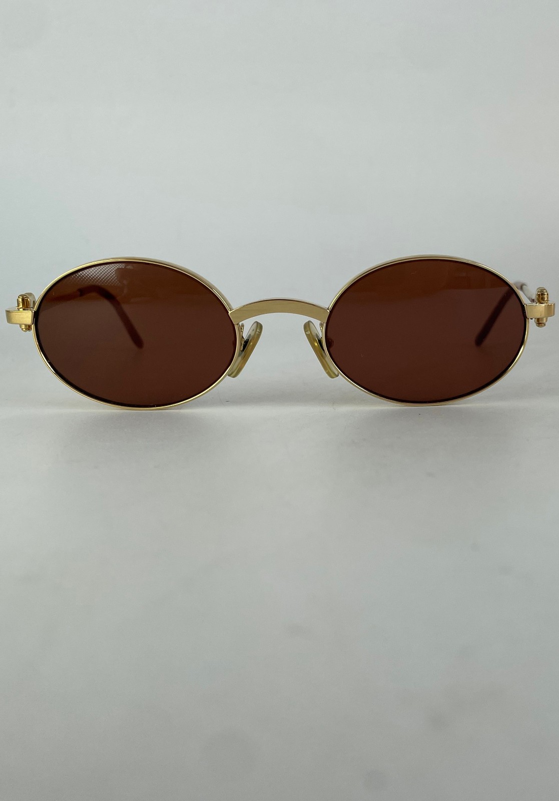 Vintage 80s Cartier Spider Sunglasses oval gold 22K trinity vendome santos must