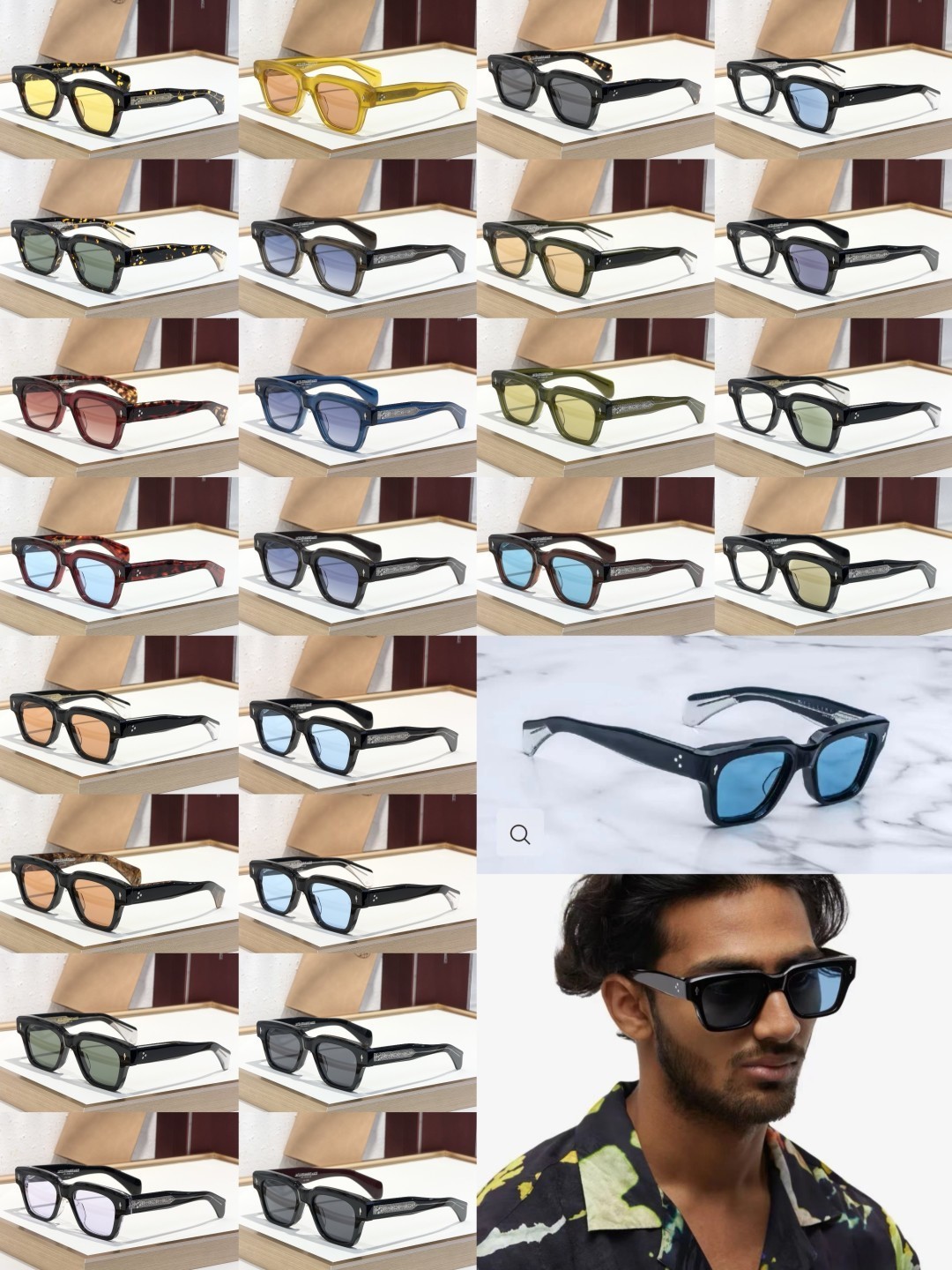 Jacques Marie Mage Fellini Sunglasses Blue/Blue 51-20-146mm With Case