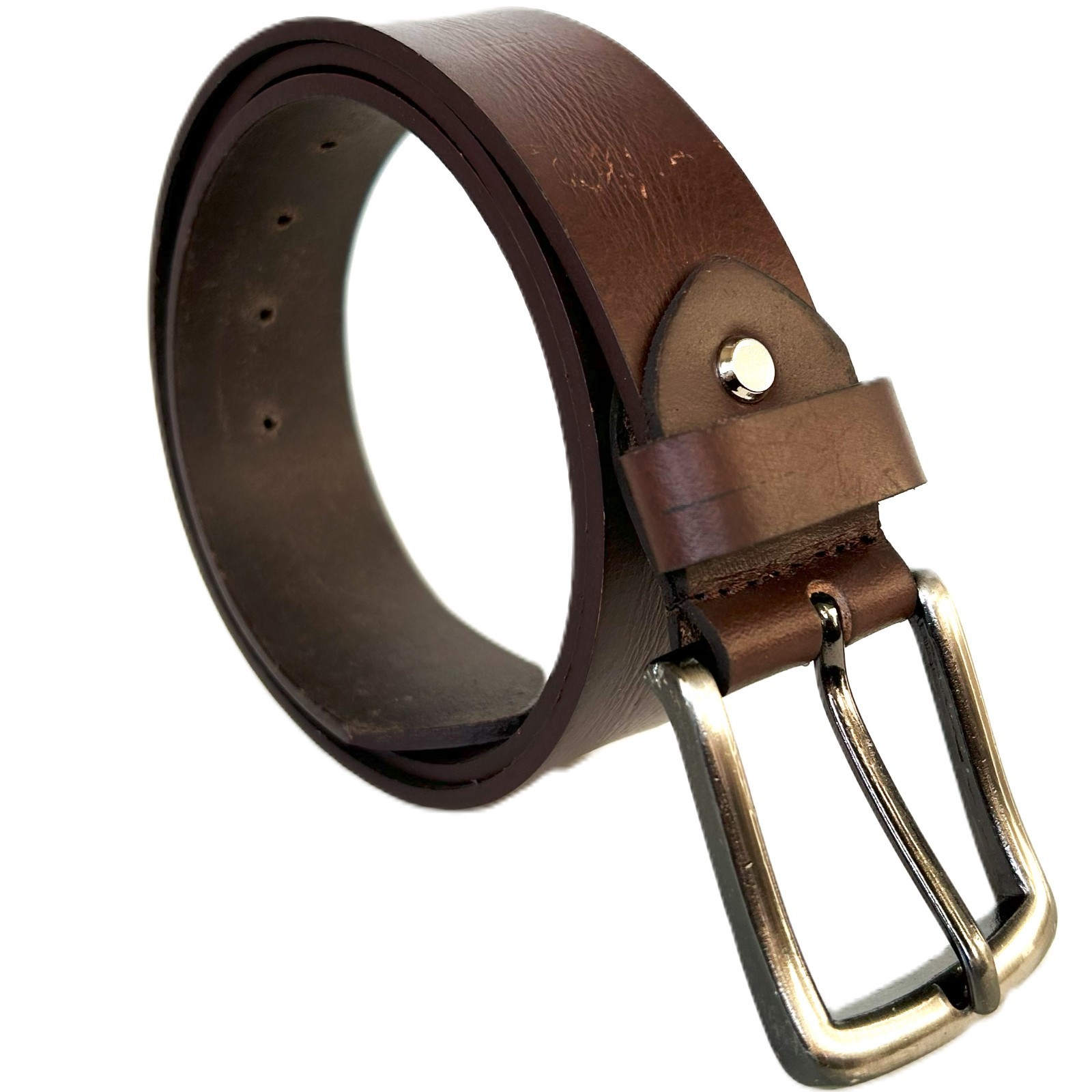 Men’s Genuine Buffalo FULL GRAIN Thick Leather Heavy Duty Belt 1.5″ width