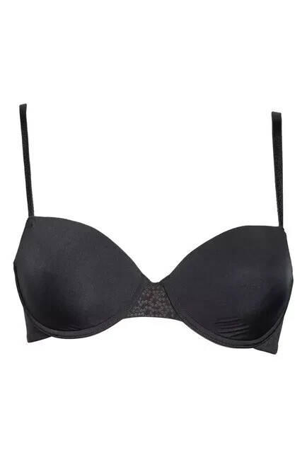 NEW Natori 711165 Conform Underwire Demi Fit Convertible Contour Bra Coal Sz 36D