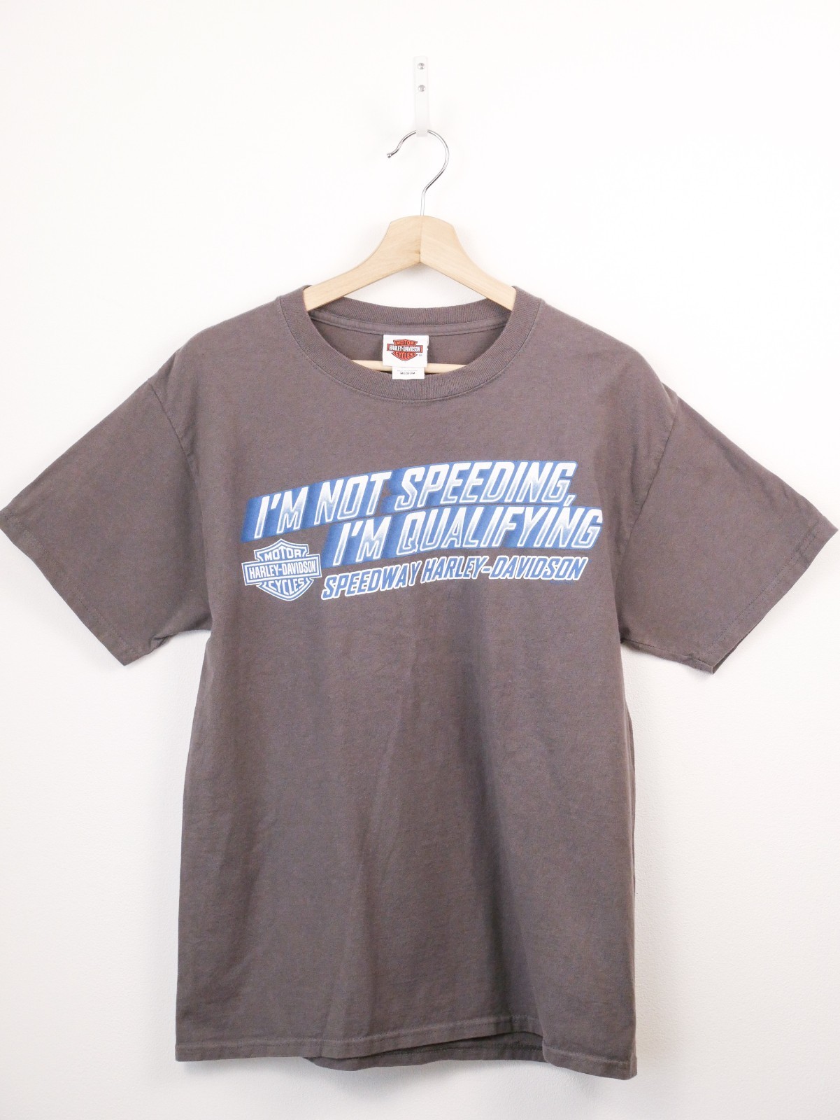 Harley Davidson Speedway Concord NC Racing Graphic T Shirt Gray Men’s M