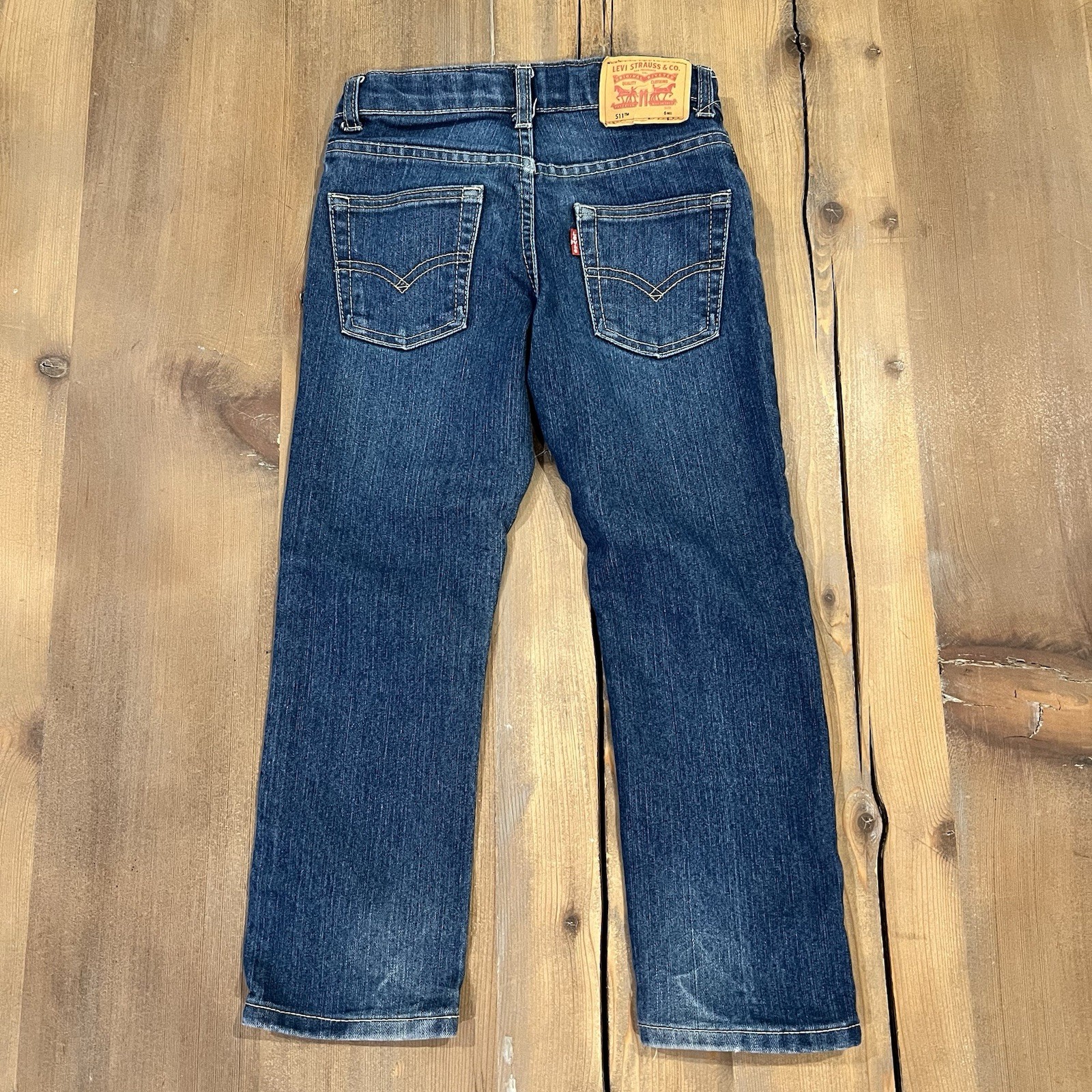 Boys Children’s Levi’s 511 Jeans Slim Fit 6 Regular Denim Zip Adjustable Waist