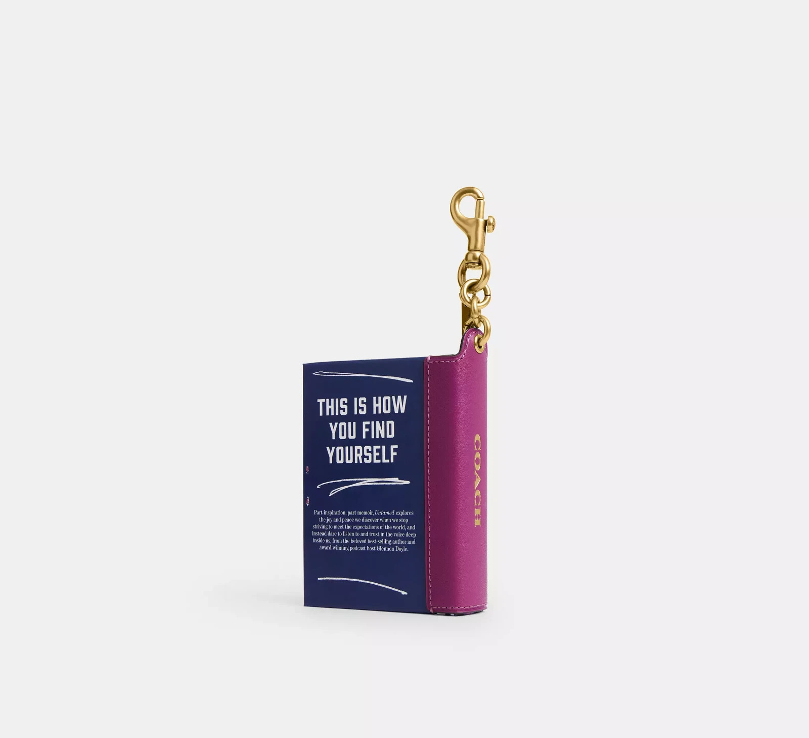 Coach – Untamed Book Bag Charm CFK44 NWT 📖✨ Glennon Doyle NYT #1 Best Seller