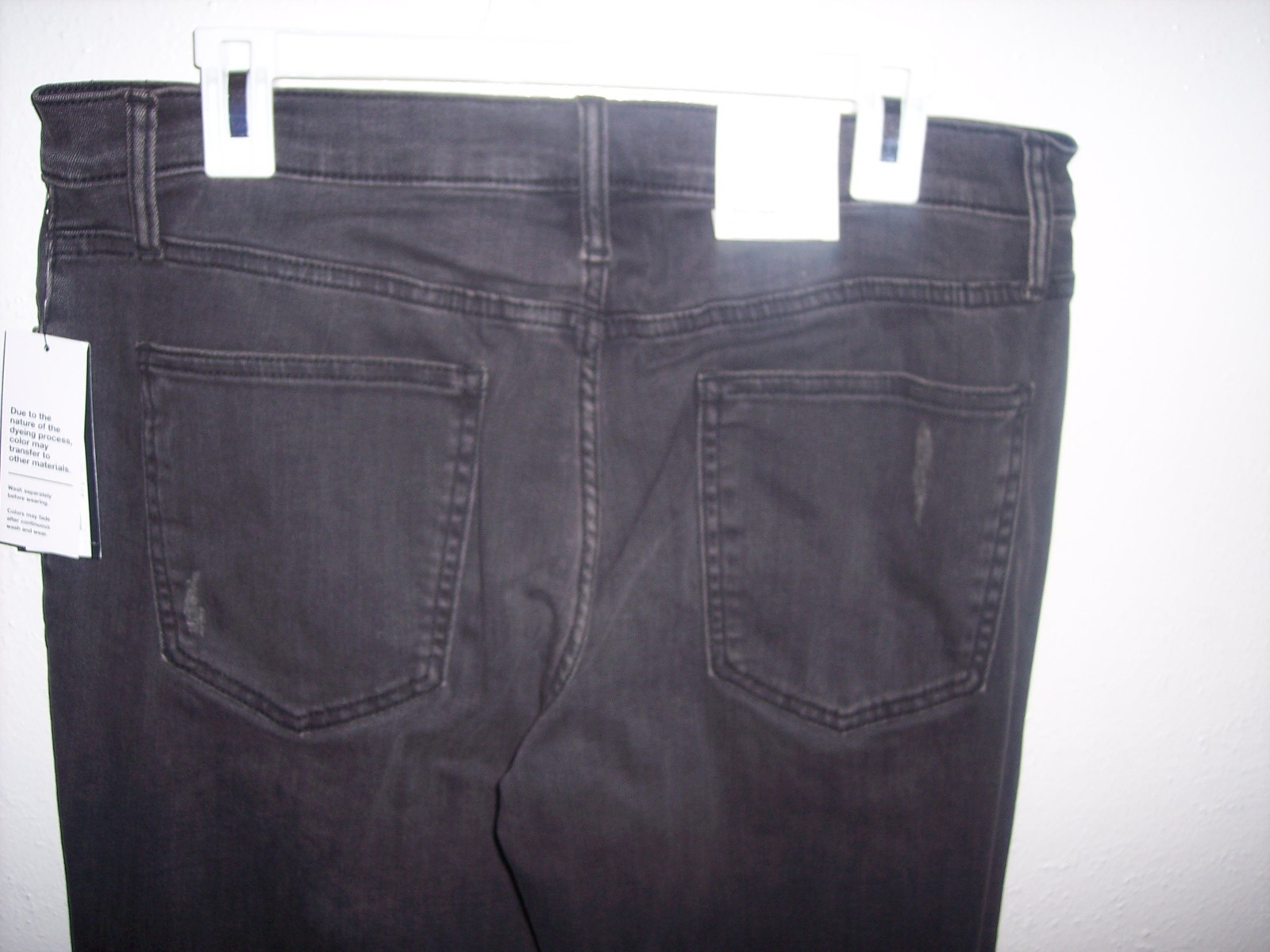 Original Use Mens 32×30 Black Distressed Slim Taper Straight Denim Jeans T5