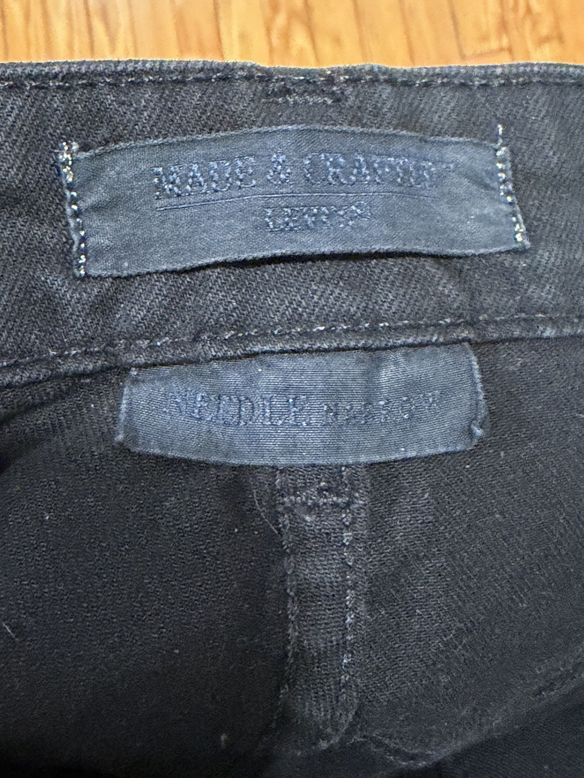 Levis Made & Crafted Jeans Blue Tab 29×34 Needle Narrow Black Denim