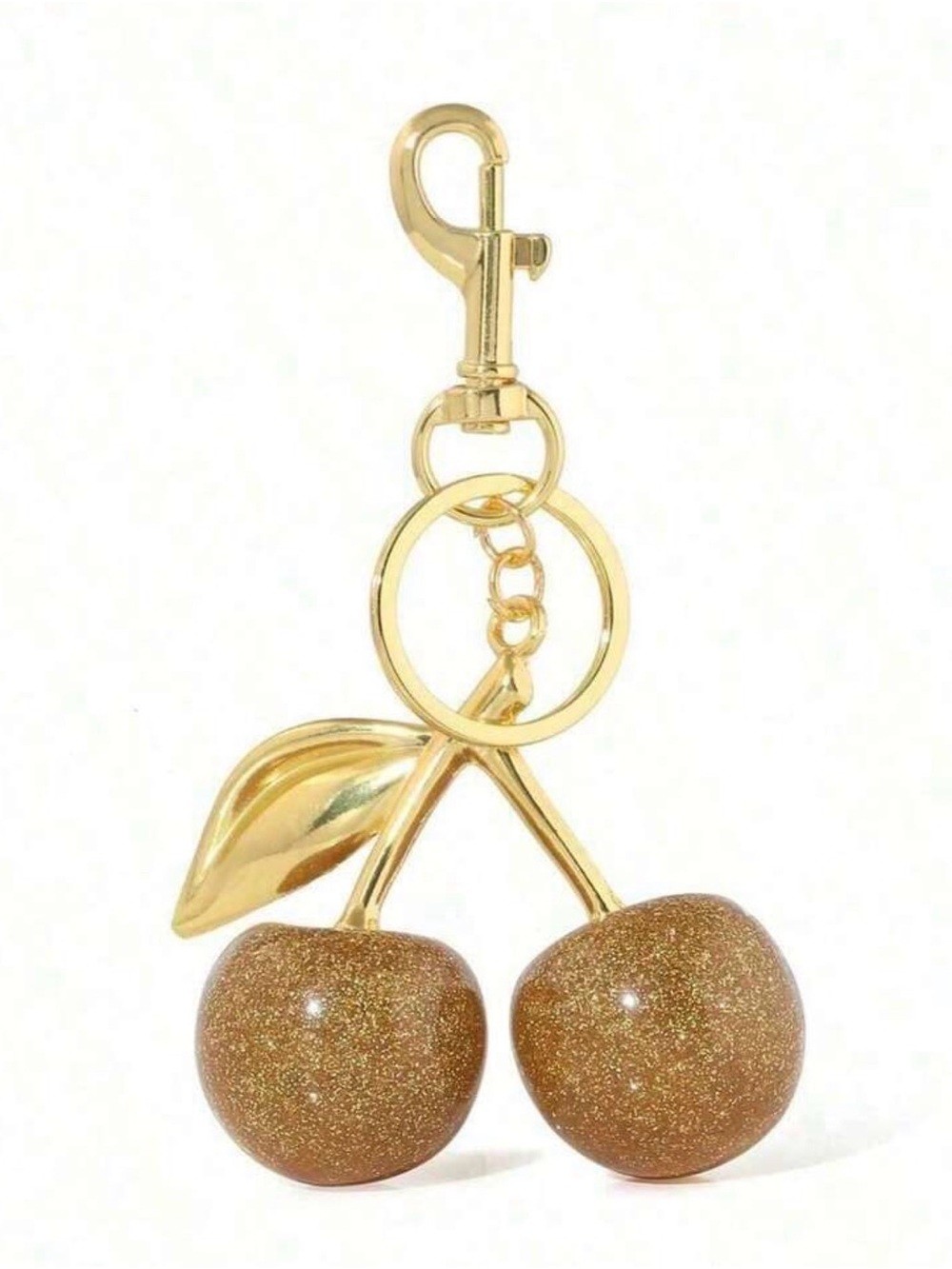 Cherry Glitter Bag Charm Keychain Coquette Y2K Purse Accessory