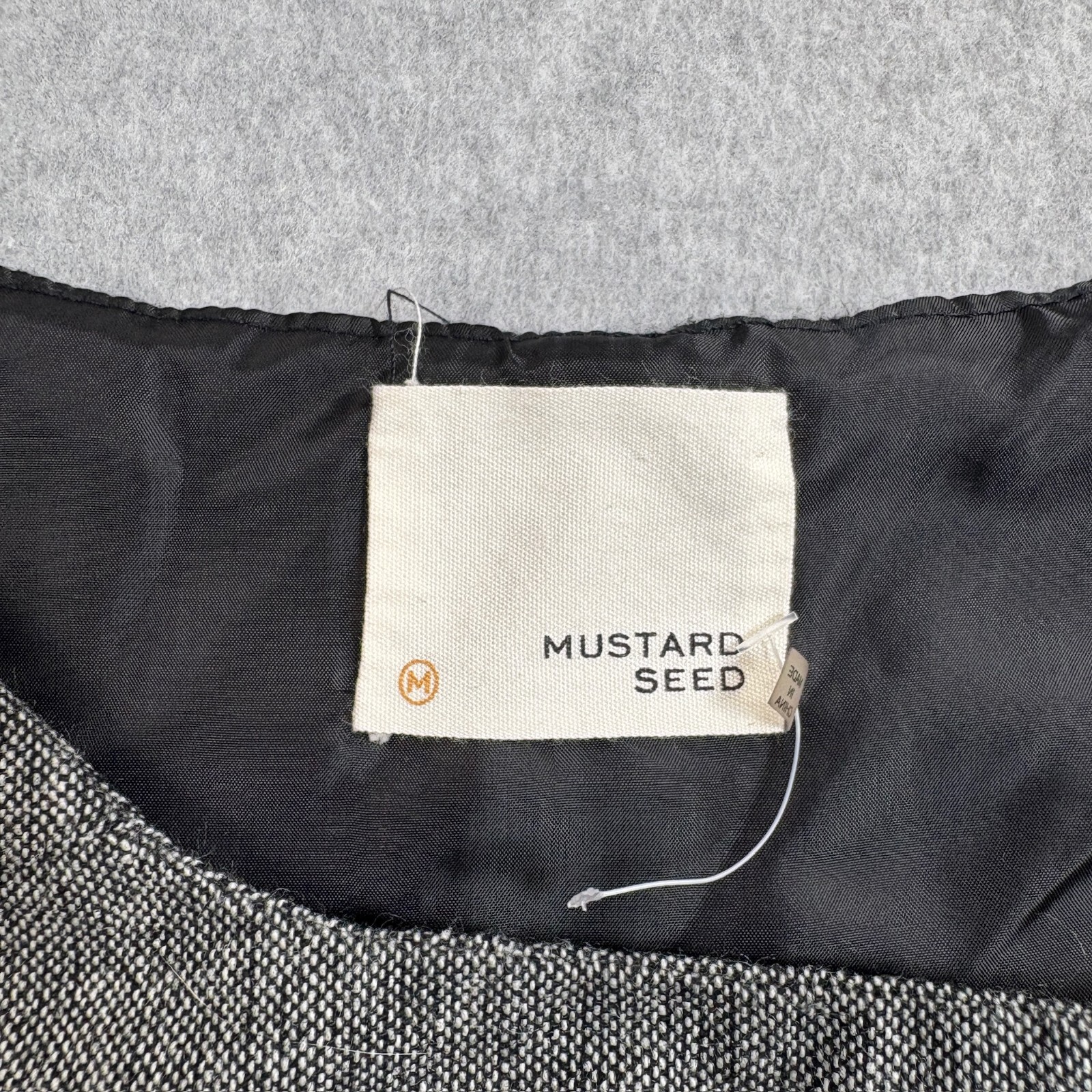 Mustard Seed Vest Woman Medium Gray Moto Minimalist Capsule Academia Heritage