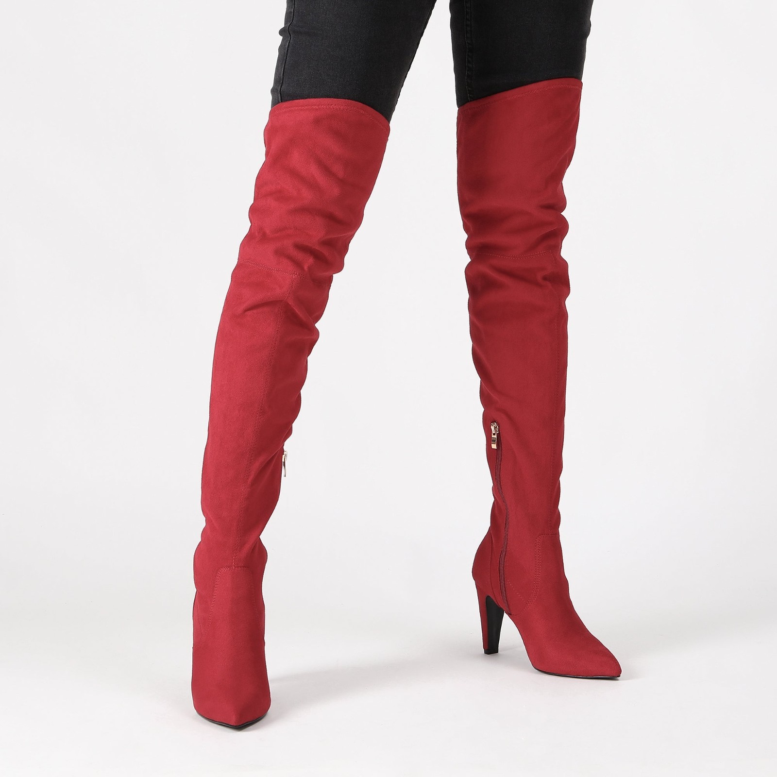 Dream Pairs Thigh High Heeled Boots Size 10