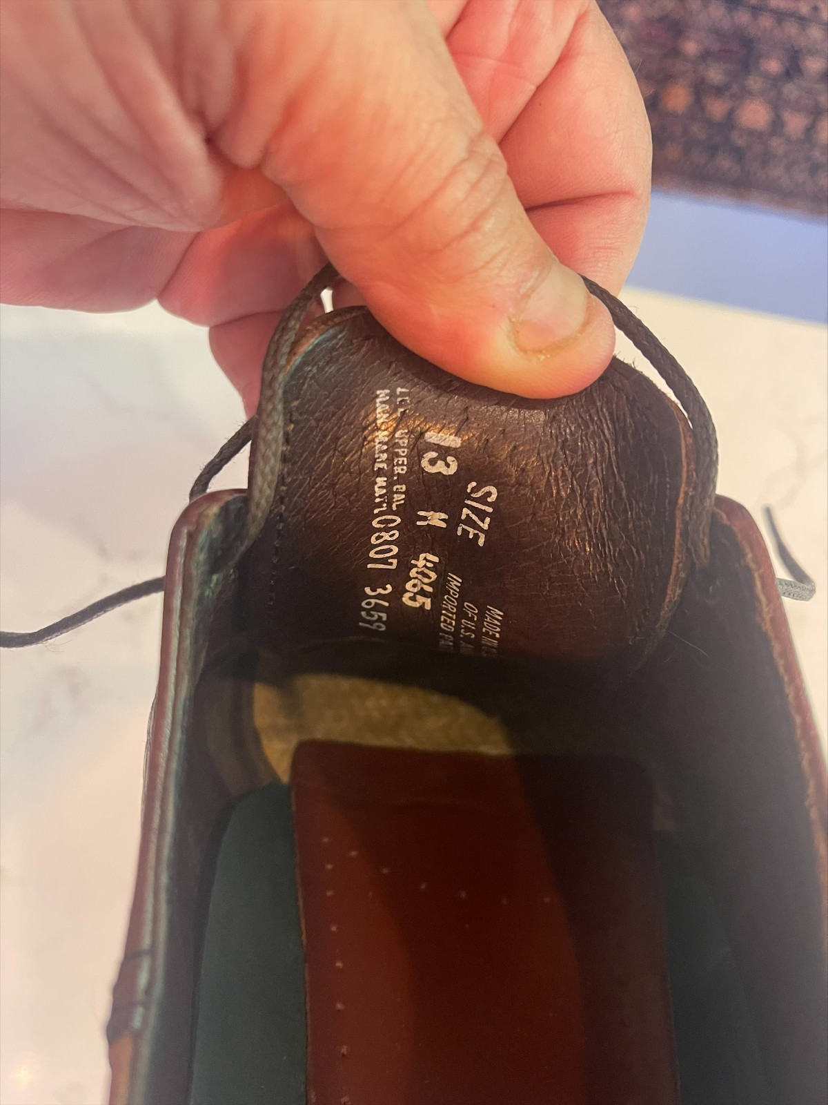 H.S. TRASK 13 M Bison Leather Saddle Shoes Model #4065