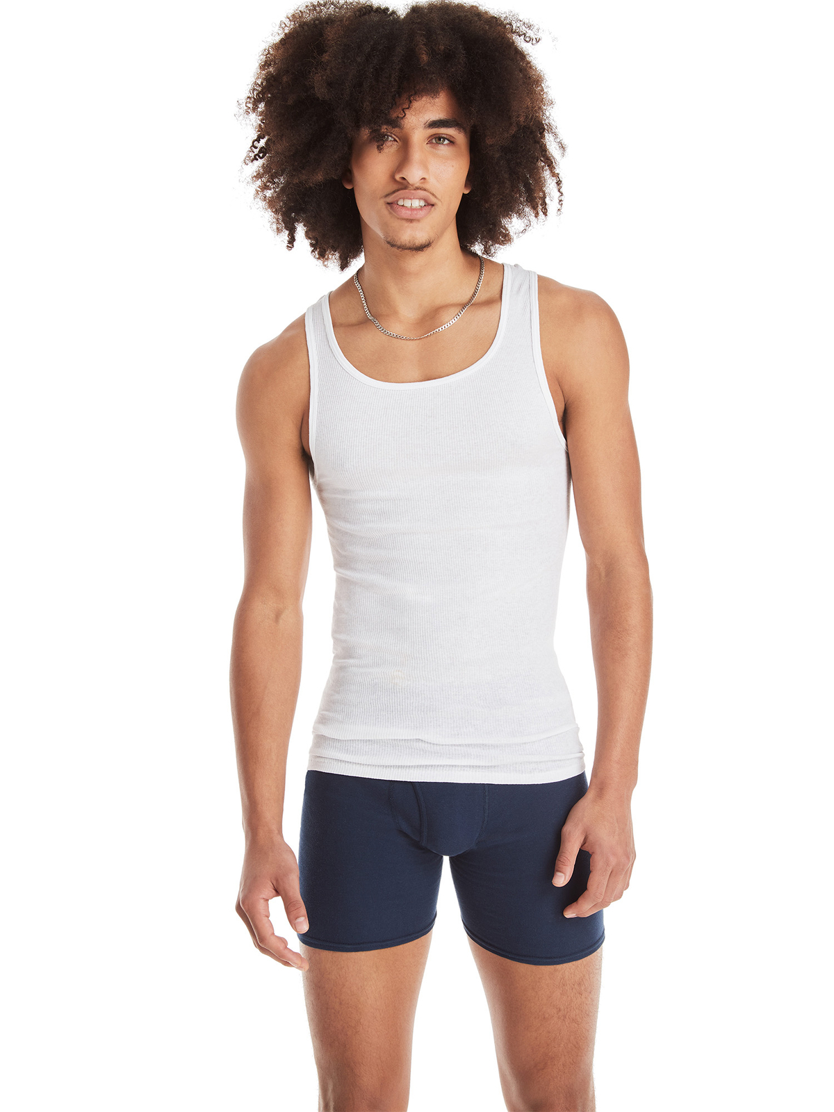 Hanes Tank Undershirt 10-Pack ComfortSoft Value Tag Itch Free Ribbed White S-3XL