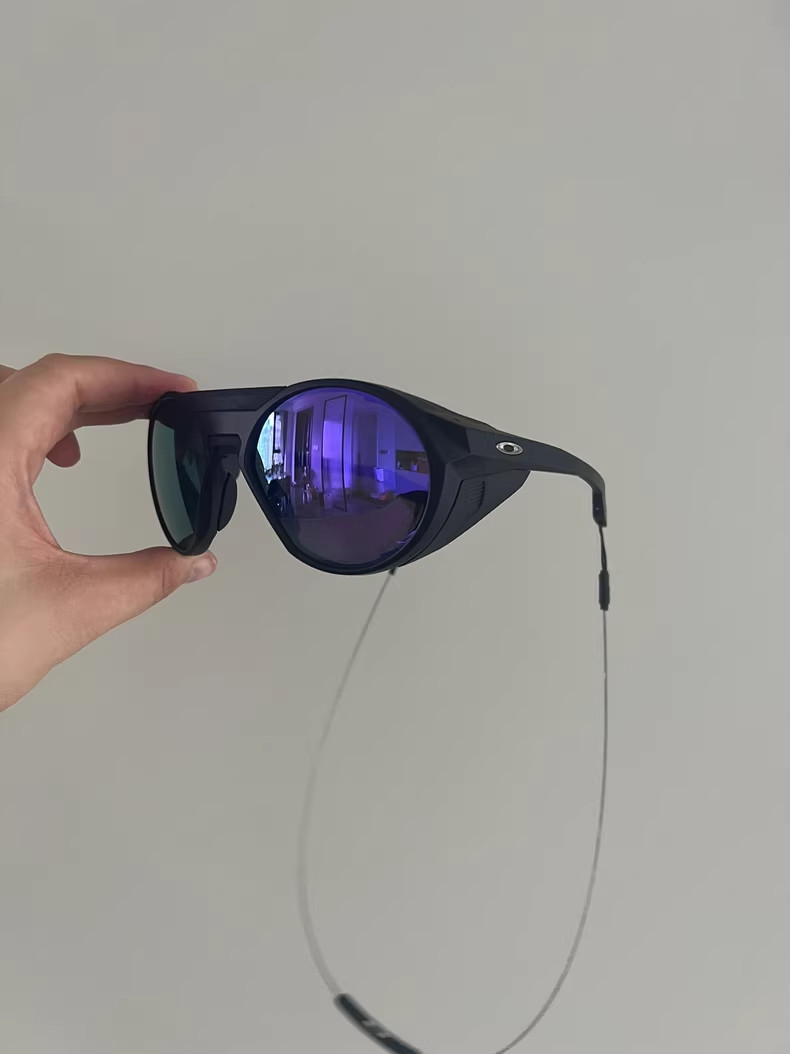 Oakley CLIFDEN OO9440 Matte Black Purple Lens Sunglass New