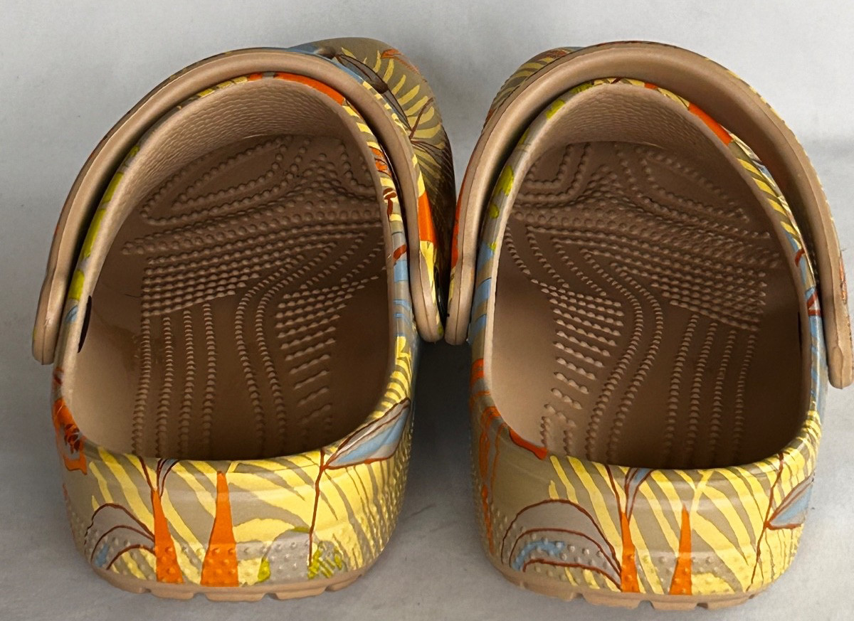 CROCS CLASSIC RETRO RESORT CLOGS Floral Multi Slip On Comfort Shoes W 8 M 6 EXC!
