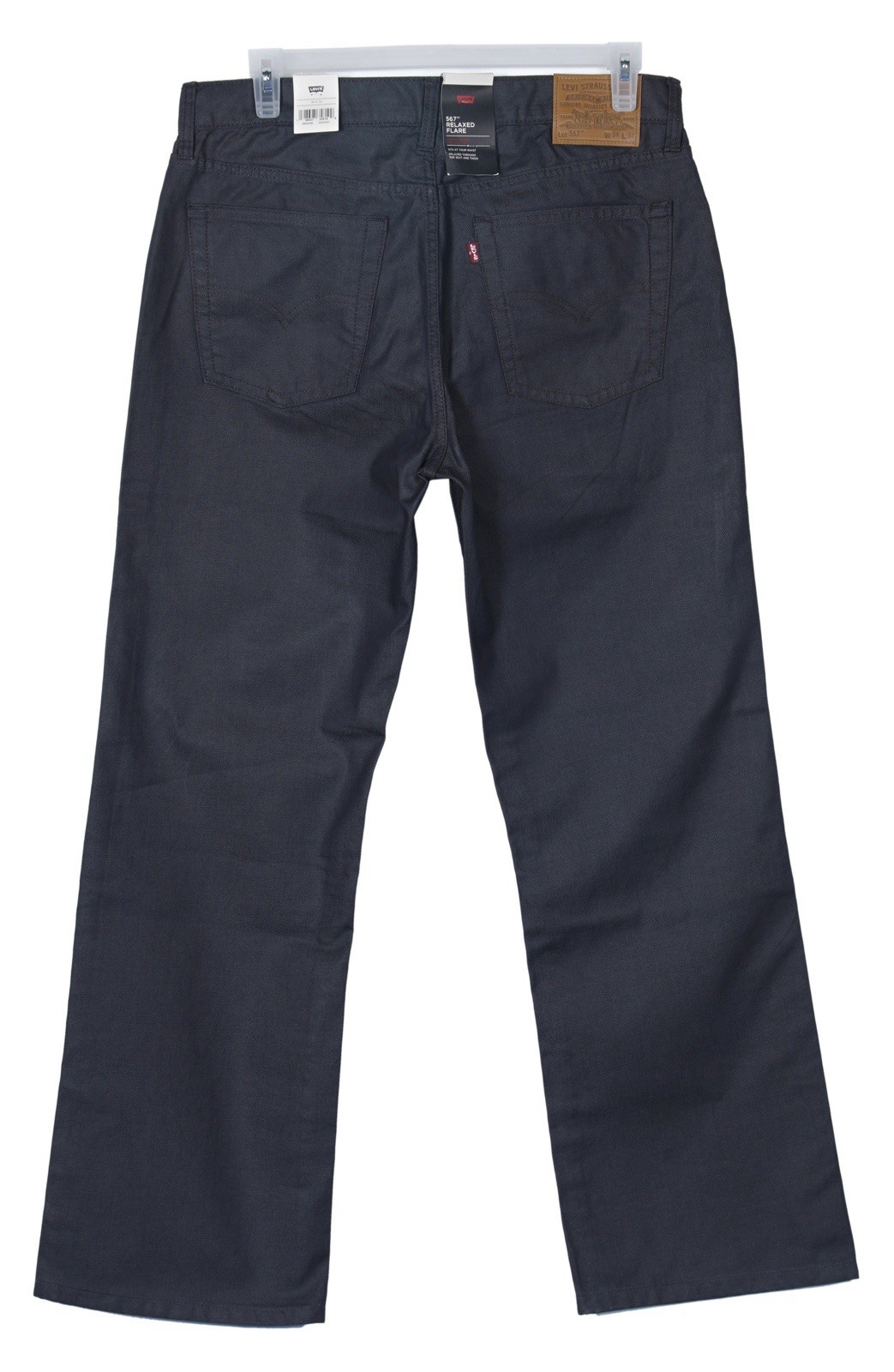 Levi’s Premium 567 Relaxed Flare Coated Black Men’s Jeans Brand New Retail $98