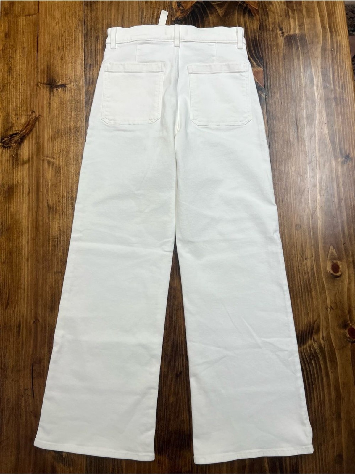 Madewell The Emmy Wide-Leg Jean in Super Stretch Denim in Tile White Size 28 NWT