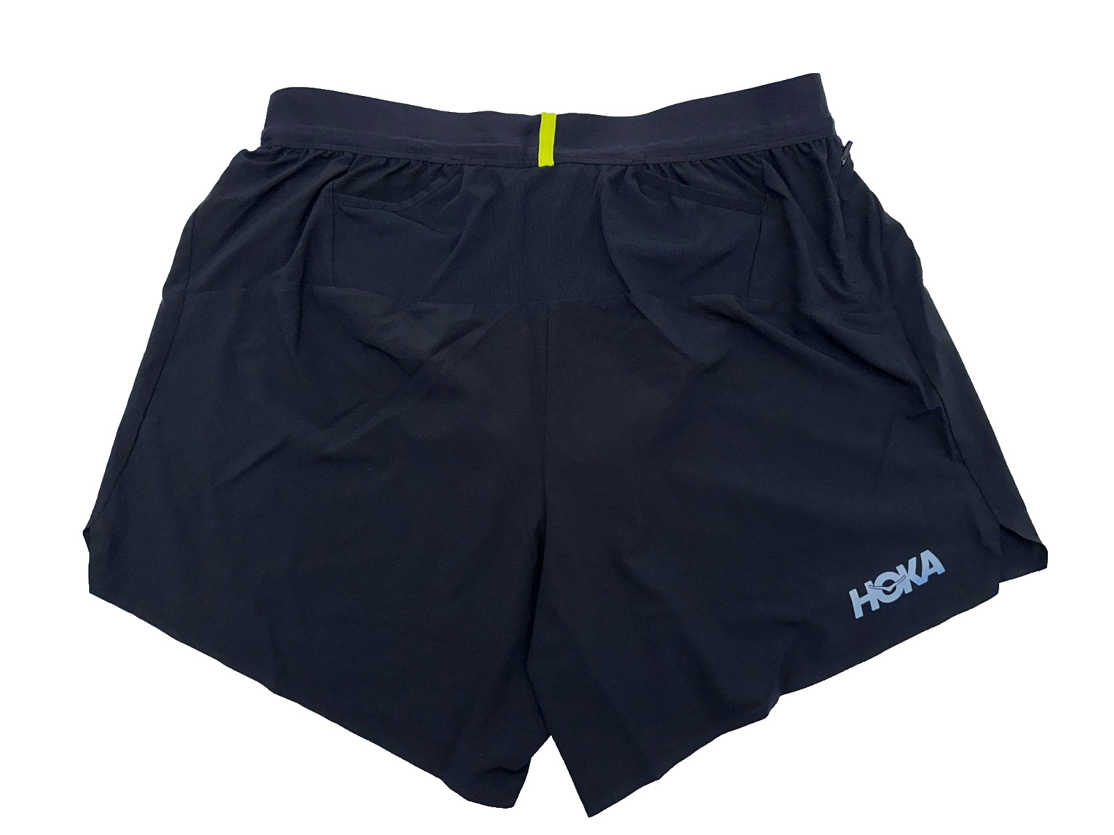 $68 HOKA Men’s Glide Short with Brief 5″ – 1151077 -Black – Large -New With Tag