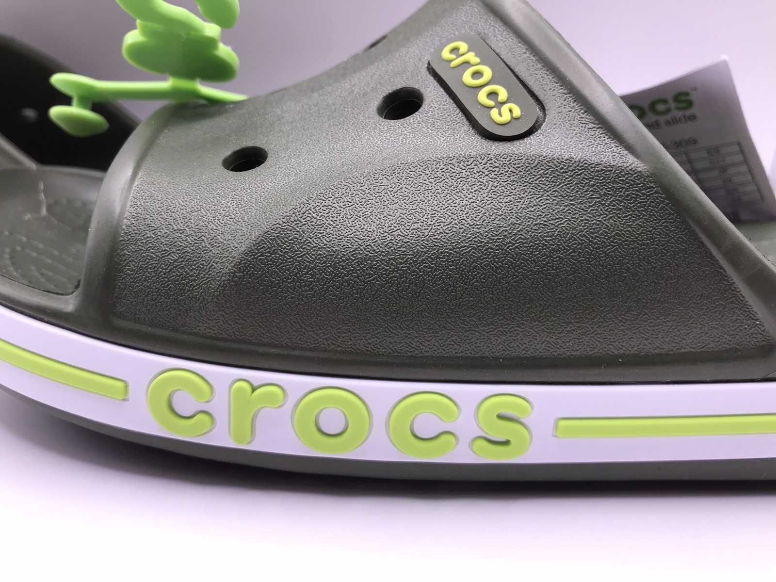 MEN’S CROCS ARMY GREEN BAYABAND SLIDE POOL/BEACH WATER FRIENDLY SANDAL 11 NWT