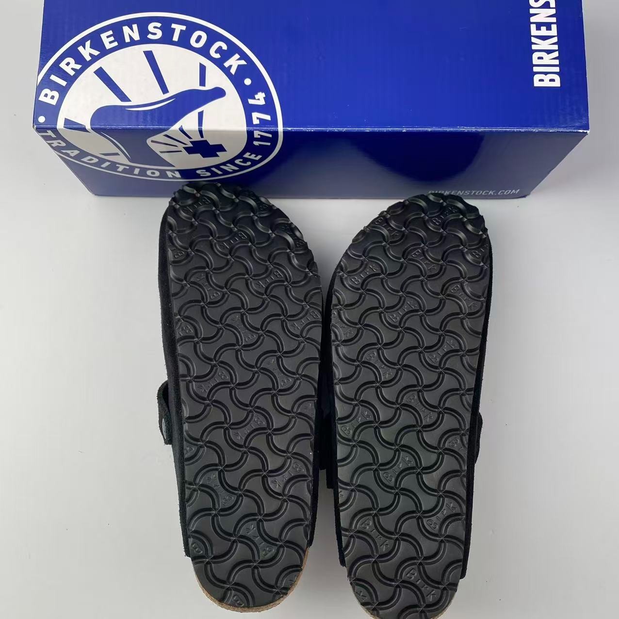 Birkenstock Boston Soft Footbed Black Suede Leather Unisex Shoes Clogs EU37-45