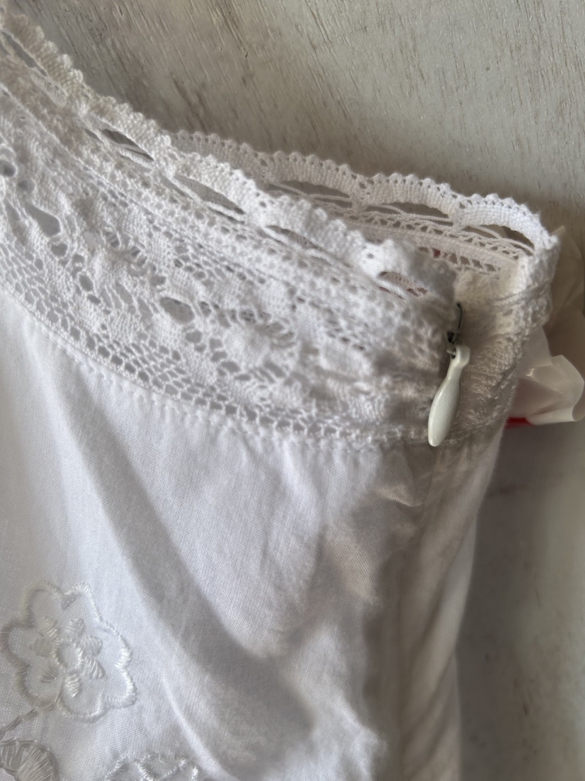White Embroidered Cami Midi Dress Size 20 Lightweight Cotton New