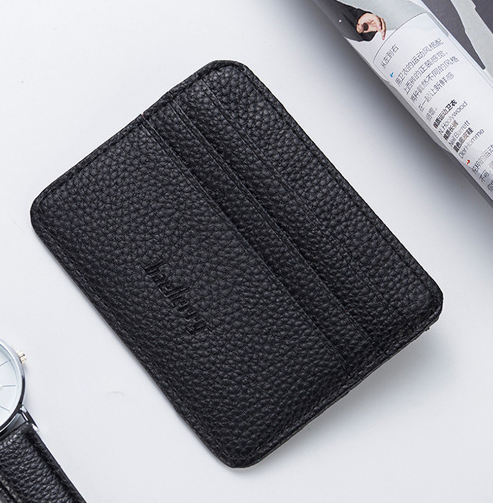 Mens RFID Blocking PU Leather Slim Wallet Money Credit Card Slots Coin Holder