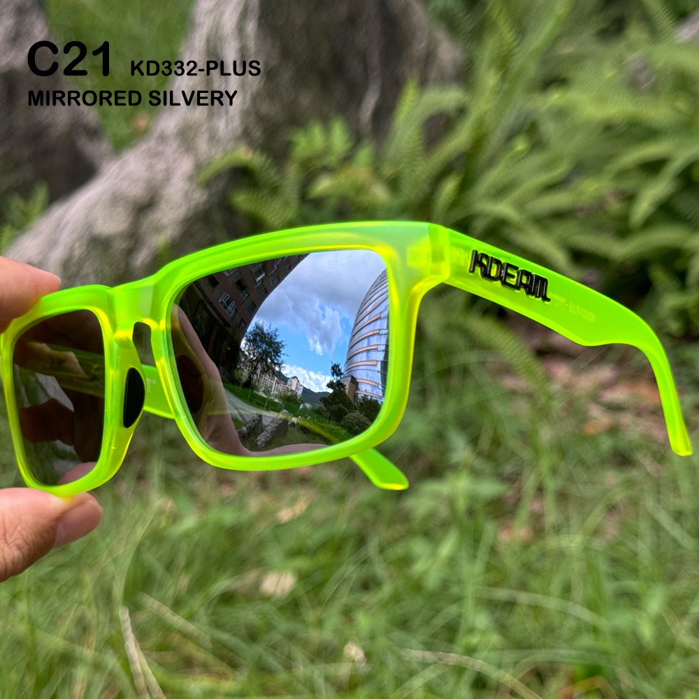 KDEAM Unisex Oversize Polarized Square Sunglasses Outdoor Driving Sport Glasses