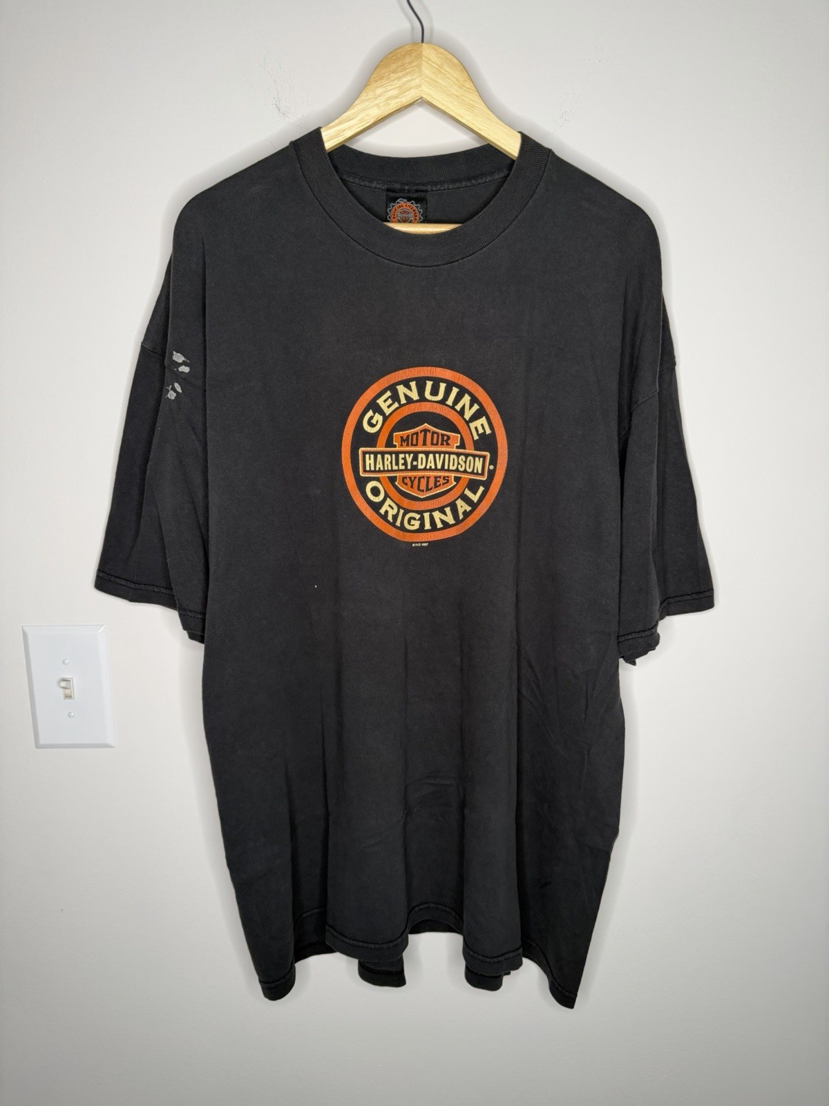 Vintage 90s Harley Davidson Genuine Original Faded Florida Biker T-Shirt XXL