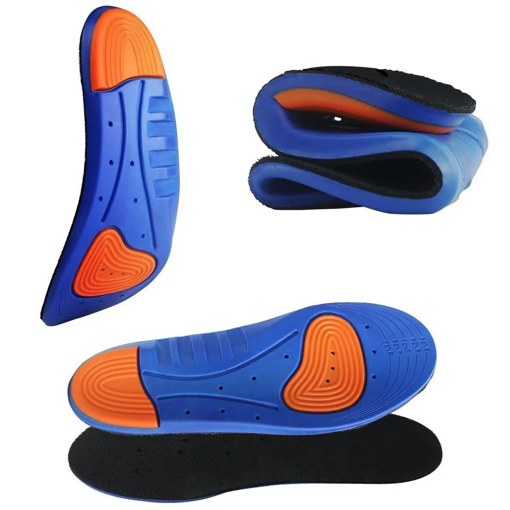 Sports Elastic Memory Silicone Gel Insoles Shoe Inserts Breathable Shoes Pad 1pa