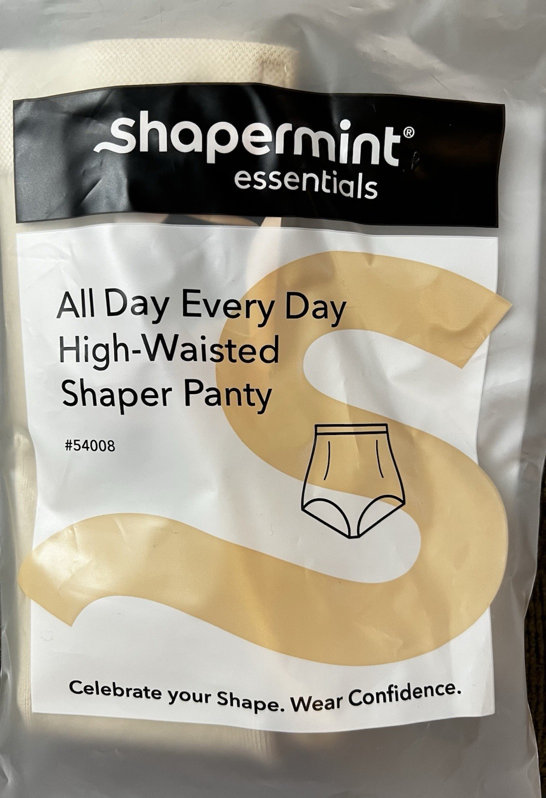 Shapermint All Day Every Day High-Waisted Shaper Panty M/L Beige Firm 54008