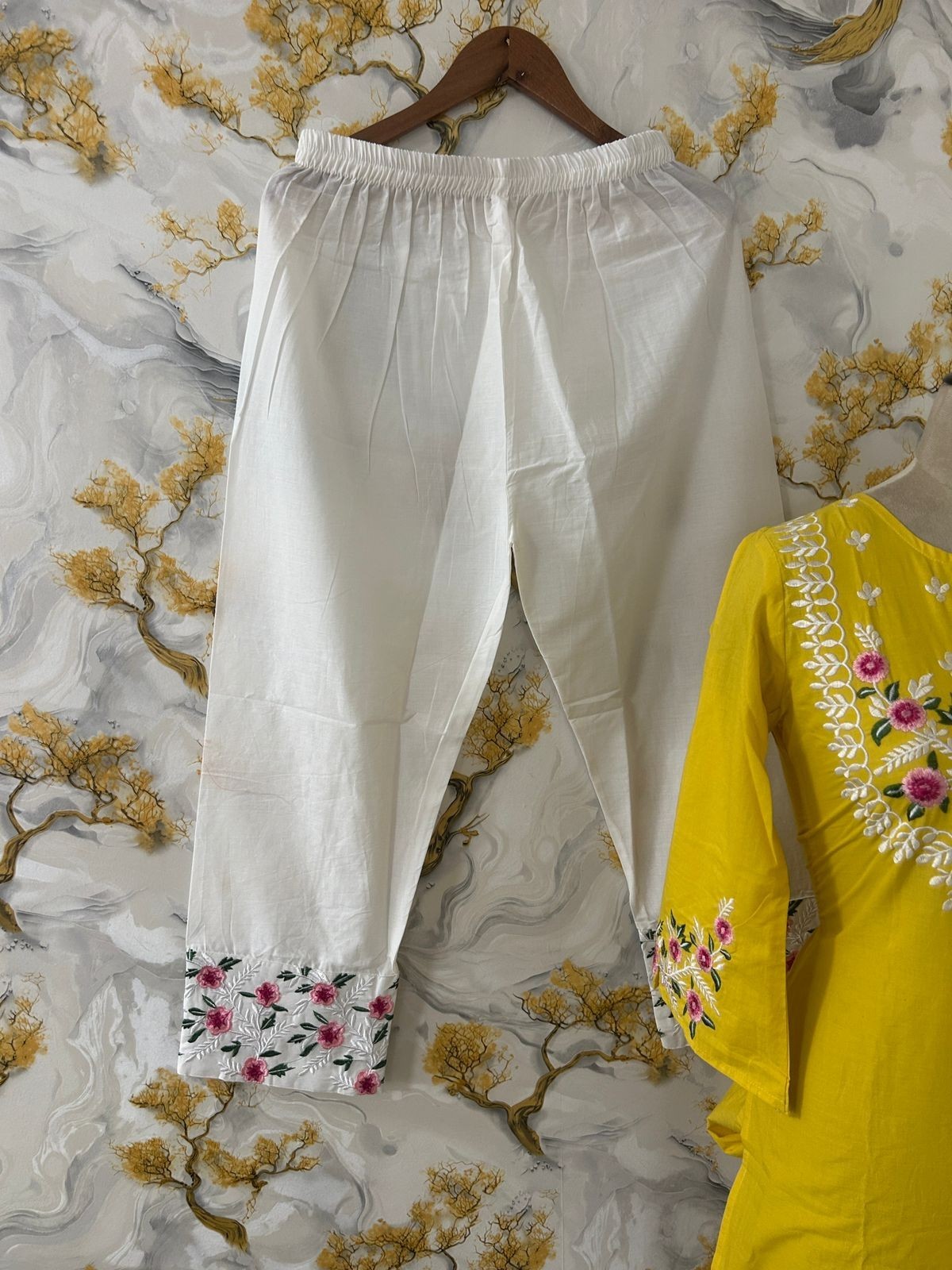 Beautiful Embroidery Kurti Cord Set Indian Pakistani Designer Kurta Palazzo Set