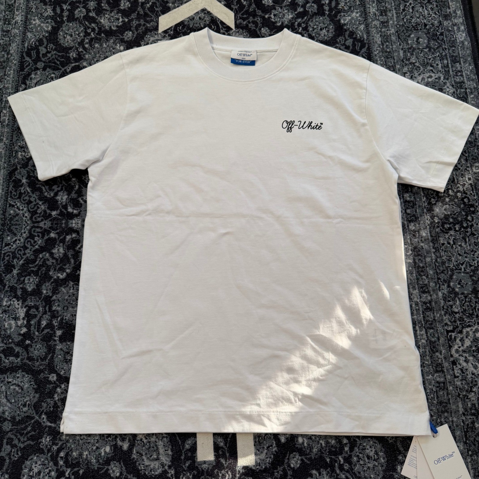 Off-White c/o Virgil Abloh Script Logo T-Shirt White Medium NWT Authentic 🕊️✨