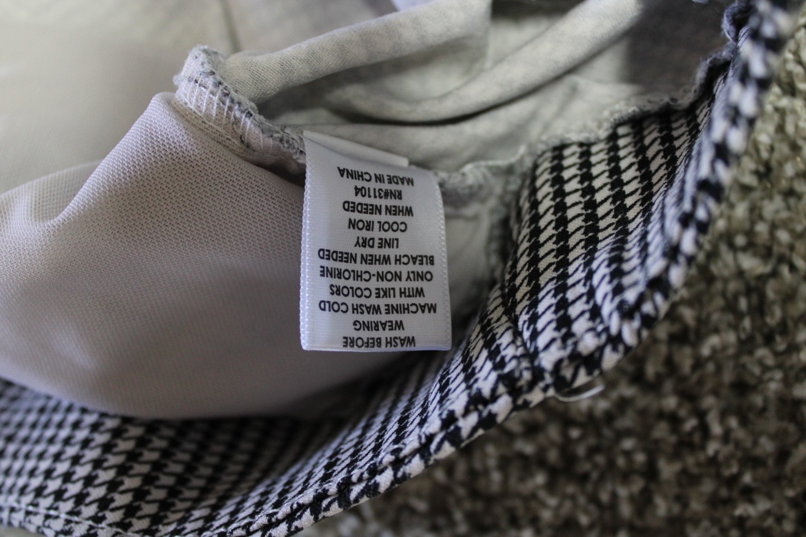 Kim Rogers Pants Womens Size 14 Checkered Black White