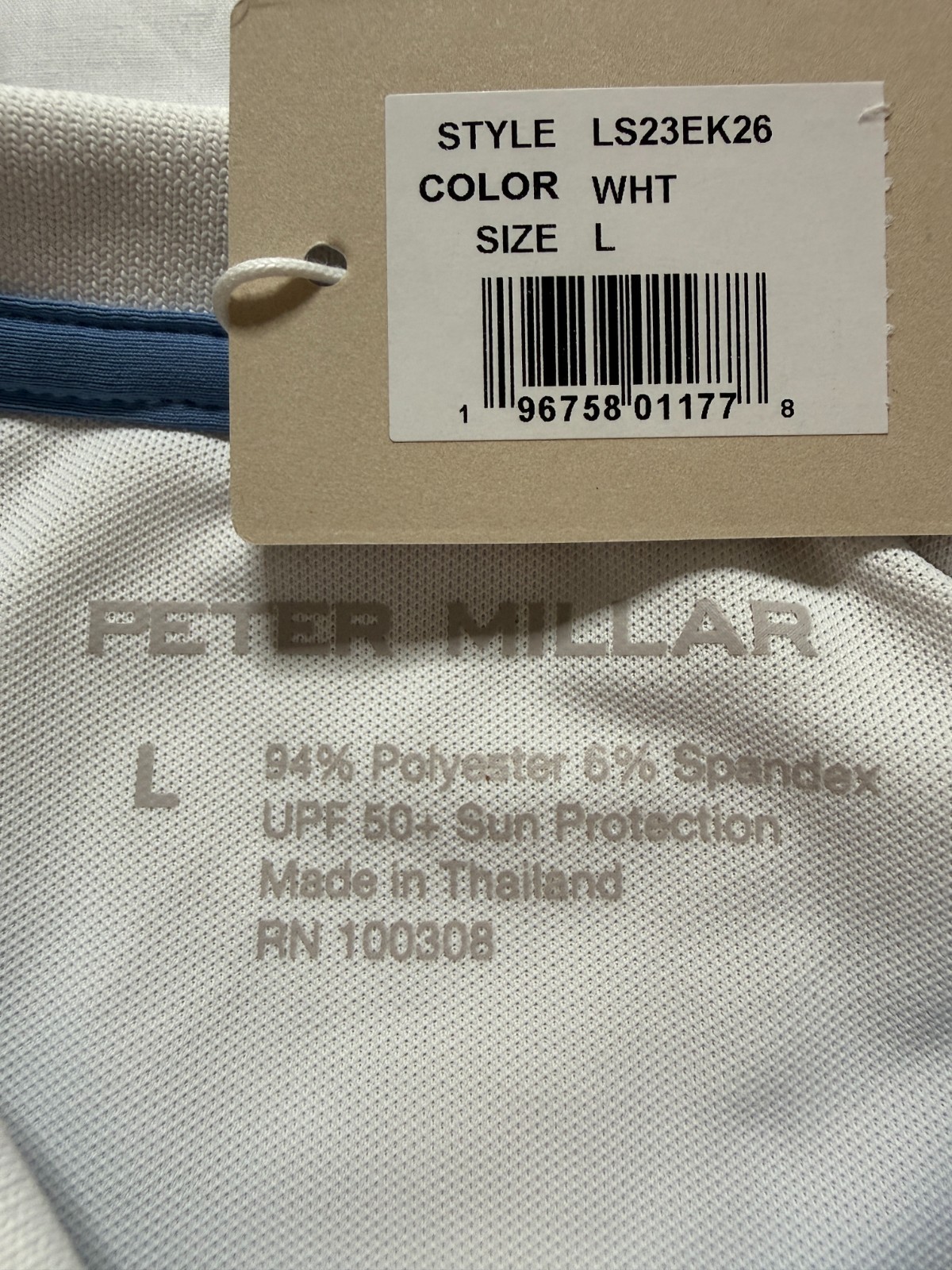 NWT WOMEN’S PETER MILLAR SHIRT – SIZE: LARGE – WHITE (A4.8)
